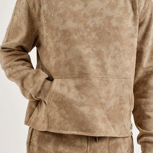 Survêtement d'hiver pour hommes en strass, style streetwear, vente en gros OEM, qualité supérieure, 100% coton, poids moyen, personnalisable, très demandé - Product Image 4