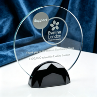 Fabricant de trophées Plaque de récompense en verre avec impression couleur UV gravée au laser trophée en cristal personnalisé