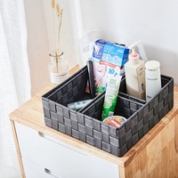 2023 pas cher bonne vente SET 4 pratique et pas cher stockage à domicile sangle en nylon panier de rangement tissé à la main