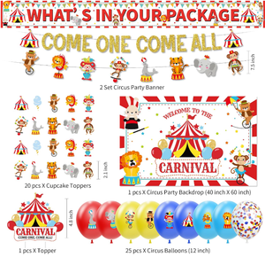 Articles <span class=keywords><strong>de</strong></span> fête Carnaval et <span class=keywords><strong>Cirque</strong></span> : Assiettes, Gobelets, Serviettes, Nappe, Pailles, Ensemble <span class=keywords><strong>de</strong></span> vaisselle, Bannières <span class=keywords><strong>de</strong></span> fond, Drapeaux, Décorations <span class=keywords><strong>de</strong></span> gâteau, Ballons, Fournitures - Product Image 5