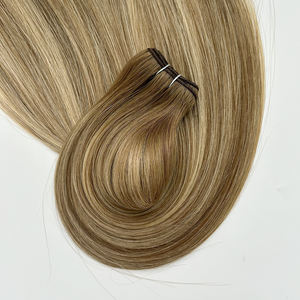 Vente en gros de qualité supérieure Trame de cheveux à coudre en machine Remy vierge à double tirage 100% Extensions de cheveux de trame humaine russe - Product Image 1