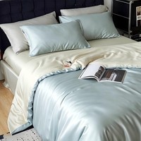 Ensemble de literie 4 pièces en Tencel toutes saisons avec texture hypoallergénique, toucher soyeux et frais pour les peaux sensibles, vente en gros