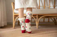 Chaussons anti-dérapants pour l'intérieur de la maison de salon d'animaux épais de Noël personnalisés avec doublure en peluche Sherpa