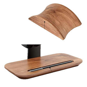 Solid Wood Headphone Stand Natural Color Rectangle Shape Standing Type Portable Desktop Organizer for <b>Home</b> Office Use - Product Image 5