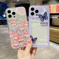 Nouveau Design de peinture étui Transparent avec fente pour carte pour Samsung A30 A31 A51 A52 A71 A72 A73 étui Transparent en TPU pour S22 S23