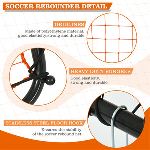 Xách tay dành cho người lớn Thanh Niên gấp trò chơi thể thao sân sau bãi biển trẻ em lưới thực hành mục tiêu bóng đá rebounder - Product Image 4