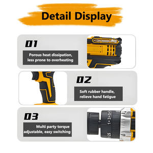 Perceuse électrique sans fil haute puissance pour usage domestique, ensemble de 118 pièces, mini perceuses à percussion, tournevis dynamométrique, outils électriques - Product Image 6