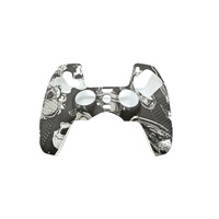 Coque de protection ergonomique en silicone multi-styles pour manette PS5 DualSense, résistante à la transpiration, avec impression par transfert d'eau