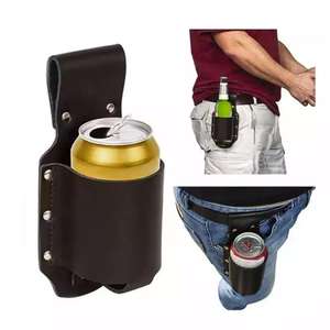 Porte-bouteille de soda portable de haute qualité, support pour canettes, ceinture en cuir PU, 350 ml, bière - Product Image 1