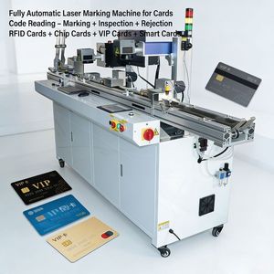 Nouveau distributeur automatique de cartes PVC laser BMG avec marquage numérique de code pour cartes DXF/AI/Smart/ID et rejet visuel des cartes à défauts pour cartes de visite - Product Image 2