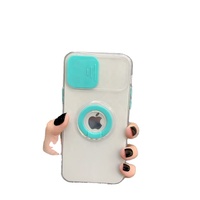 Étui de téléphone pour iPhone 13 14 Pro Max XR XS X SE 2020 7 8 Plus couleur bonbon clair avec anneau support couverture arrière