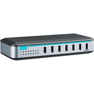 Moxa UPort 207 Concentrador USB Industrial de 7 Puertos con Carcasa Metálica - Product Image 1
