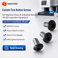 Vis Torx à tête boutonnée non standard en acier inoxydable noir PVD pour module de caméra AOI 3D