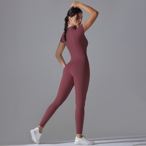 Set Fitness <span class=keywords><strong>palestra</strong></span> un pezzo di <span class=keywords><strong>abbigliamento</strong></span> Yoga traspirante cerniera anteriore tuta <span class=keywords><strong>da</strong></span> donna un pezzo - Product Image 6