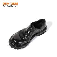 Chaussures Derby en cuir de cheval lavé pour hommes, à semelle épaisse, rehaussantes, faites à la main, à lacets, pour l'été, décontractées et professionnelles, commande en gros