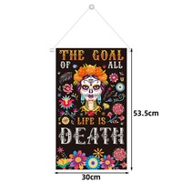 Nuevo Banner Decorativo para el Día de Muertos Mexicano, Pintura Colgante para Pared, Decoración con Esqueletos para el Día de Muertos