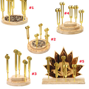 Ekran standları tutucu ses şifa tedavisi ve çakra dengeleme yoga ve meditasyon şifa araçları için çakra tuning çatal setleri - Product Image 4