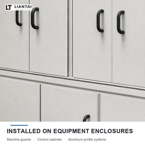 Aluminum Alloy Door Handle Silver or <strong>Black</strong> Industrial Instrument Cabinet <strong>Pull</strong> Handle Oval Beveled Countersunk Equipment Handle - Product Image 5