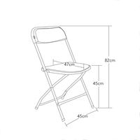 Chaise pliante en plastique moderne de haute qualité pour événements de mariage - Utilisation extérieure pour salon et cuisine