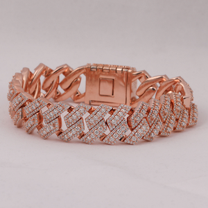 Pulsera de Cadena Cubana de Moissanita Personalizada, Plata de Ley 925, Joyería de Moda VVS con Brillo Similar al de Diamantes - Product Image 3