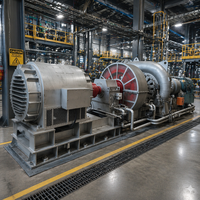 Generator Sinkron Kecepatan Rendah 50kW 100kW 200kW 1000kW untuk Turbin Air