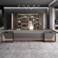 Bureau de direction en forme de L, en bois de noyer, bureau d'angle pour manager, table de patron avec tiroirs, mobilier de bureau moderne pour la maison