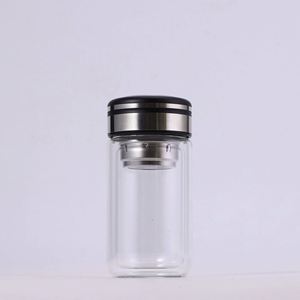 Tasse en verre à double paroi pour femmes, épaisse, isolée thermiquement, mini tasse à thé portable pour le bureau, cadeau, tasse publicitaire avec logo - Product Image 6