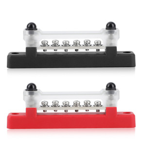 บล็อกขั้วต่อสกรู 6 ทาง 5 ทาง 150A บัสบาร์ทองแดงพร้อมฝาครอบสำหรับสายไฟ RV - Product Image 2