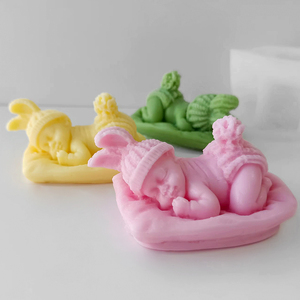 Ornements de maison sommeil <span class=keywords><strong>ange</strong></span> parfumé silicone bougie <span class=keywords><strong>moule</strong></span> mignon enfants <span class=keywords><strong>ange</strong></span> plâtre goutte à goutte silicone <span class=keywords><strong>moule</strong></span> - Product Image 2