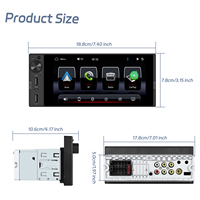 Podofo voiture lecteur MP5 1 Din 6 pouces écran Incell autoradio sans fil Carplay Android Auto EQ + télécommande Radio Para Auto OEM