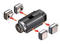 Moteur plat SEIMEC 2,2 kW HPE63LA2-AA, moteur à induction triphasé à profil bas pour scie circulaire et broche de machine-outil