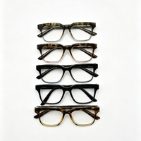Montures de lunettes carrées vintage à motif écaille de tortue, lunettes optiques
