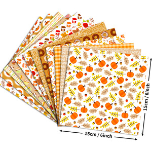 Autocollants décoratifs d'automne, 12 feuilles, 6x6 pouces, motifs en papier autocollants, feuilles, citrouille, café, cupcake - Product Image 4