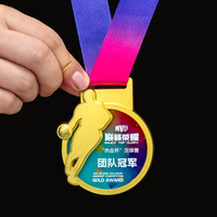 Médailles de sport personnalisées en or Prix d'honneur pour le golf, le basket-ball, le football, l'impression et la gravure UV