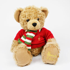 Orsacchiotti Regalo per Paggetto, Orsetti di Peluche Imbottiti con Maglietta Rossa e Sciarpa - Product Image 1