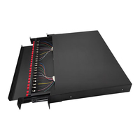 Boîtier de terminaison fibre optique 1U 24 cœurs FC/UPC, style tiroir extractible, panneau de distribution ODF pour montage en rack, pour réseau FTTH