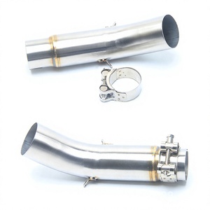Adaptateur coudé en acier inoxydable 51 mm pour section intermédiaire de tuyau d'échappement de moto Suzuki Gsr750 avec collier de serrage inclus - Product Image 3