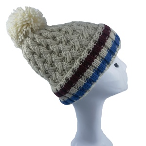 Bonnet <span class=keywords><strong>en</strong></span> tricot chaud pour adultes - Broderie 3D motif personnage - Voyage d'affaires, mode plage, fil d'<span class=keywords><strong>Islande</strong></span>, hiver, pompon personnalisé - Product Image 4