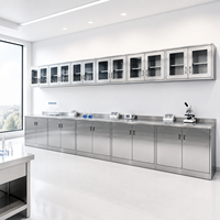 Table de travail de laboratoire scientifique en acier inoxydable pour écoles, résistante aux produits chimiques, mobilier de laboratoire