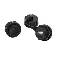 Connecteur rapide Lshitech IP68 étanche à la poussière et à l'eau, prise femelle USB à montage sur panneau pour accessoires automobiles