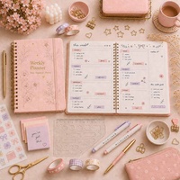 Carnet de planification hebdomadaire et mensuelle Hongbo New Pebble Hardcover Spiral Bound A5 pour Noël/Boîte mystère des fêtes
