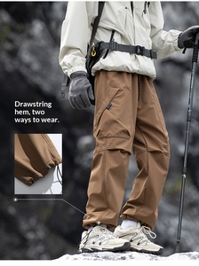 Pantalon de randonnée unisexe pour l'extérieur, pantalon de sport d'été, softshell résistant à l'eau, séchage rapide, coupe longue et droite - Product Image 4