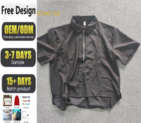 Vente en gros : Uniforme de chef personnalisé à demi-zip, T-shirt oversize en coton, Blouse de cuisinier pour la restauration et les cuisines d'hôtel