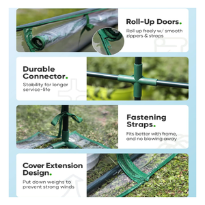 بيت زجاجي صغير محمول بقاع مرتفع ومناسب للاستخدام الداخلي والخارجي مقوى بإضاءة عالية ومقاومة للماء - Product Image 2