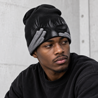 Bonnet tricoté unisexe DYMF personnalisé Y2K, style slouchy sans revers, imprimé intégral, streetwear hiver, marque privée, faible MOQ