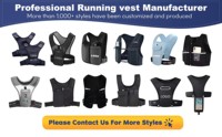 Gilet d'hydratation respirant et imperméable avec pochette pour téléphone et poche pour gourde souple de 500 ml pour la course à pied et le cross-country