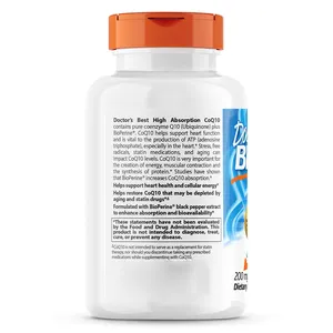 Coq10 पूरक CoQ10 Ubiquinol समर्थन दिल स्वास्थ्य प्राकृतिक उत्पादों के लिए 200mg कैप्सूल Softgels