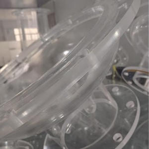 Dispositif à bride hémisphérique en acrylique pour tube rond expérimental, perforable pour le traitement - Product Image 4