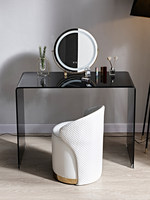 Table de toilette moderne minimaliste en verre transparent, style INS, pour chambre de filles, mobilier de maison