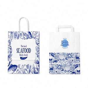Custom Custom <b>Biodegradable</b> Recyclable Kraft <b>Paper</b> Bag with Silk Screen Printed Twist <b>Paper</b> Handles High Quality Packaging Bags - Product Image 4